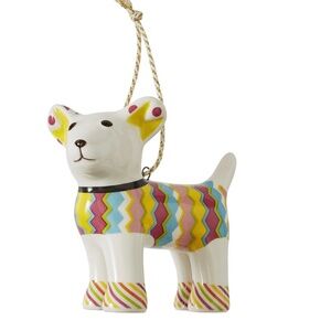 Spode Kit Kemp Christmas Tiffany Pooch Patchwork Ornament - 3" H  NEW